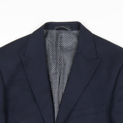 Mens UK Size 40 Marks and Spencer Regular Blue Suit Jacket