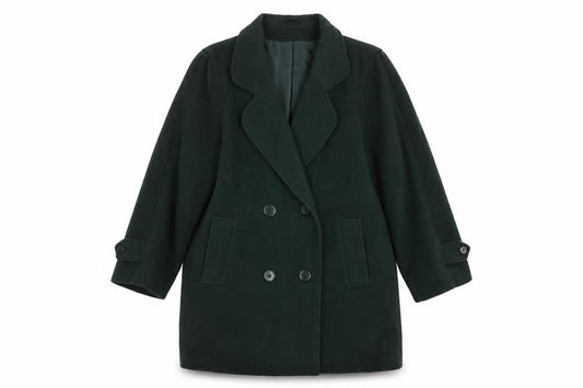 Womens UK Size 12 C&A Green Overcoat