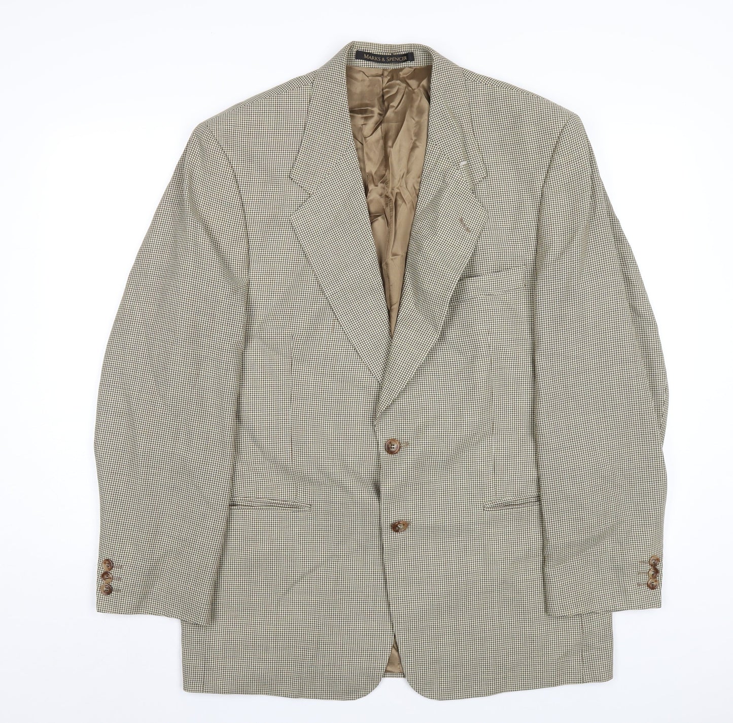 Mens UK Size 40 Marks and Spencer Regular Beige Suit Jacket