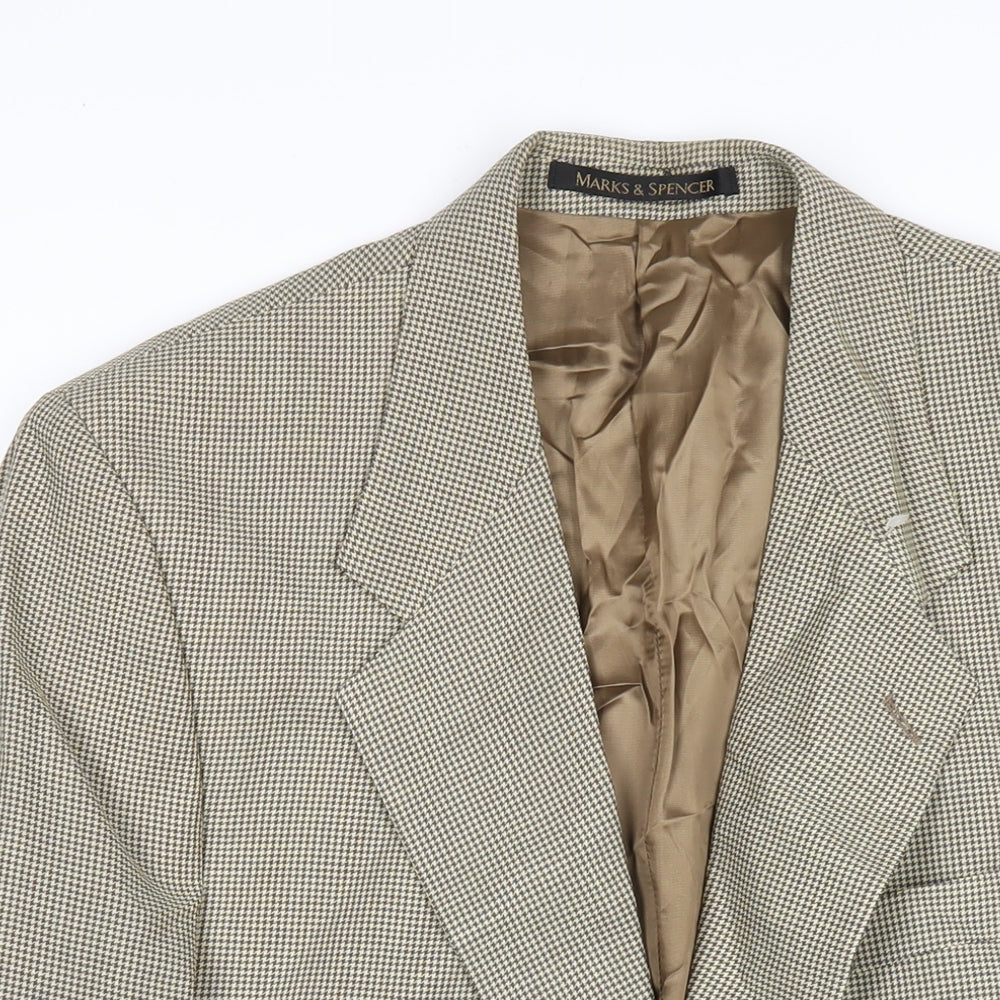 Mens UK Size 40 Marks and Spencer Regular Beige Suit Jacket