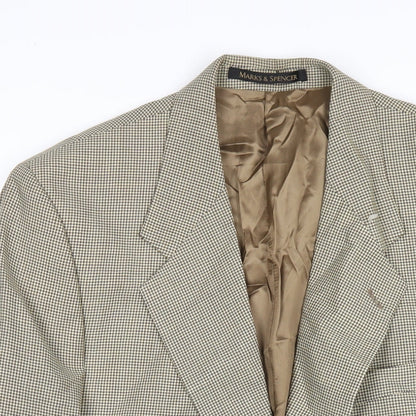 Mens UK Size 40 Marks and Spencer Regular Beige Suit Jacket