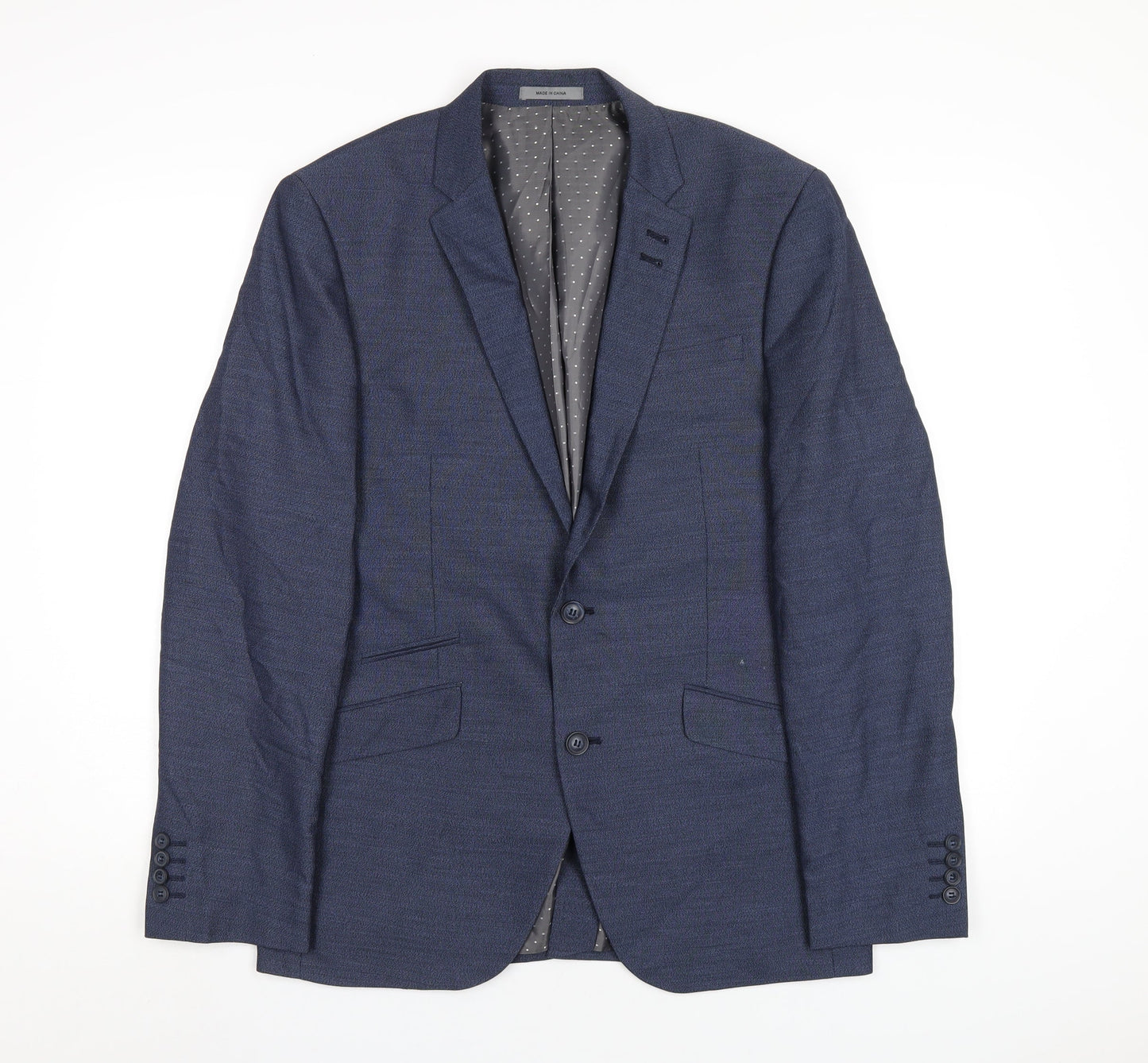 Mens UK Size 38 Cedar Wood State Regular Blue Suit Jacket