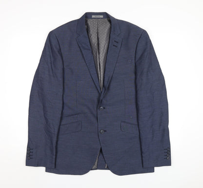 Mens UK Size 38 Cedar Wood State Regular Blue Suit Jacket