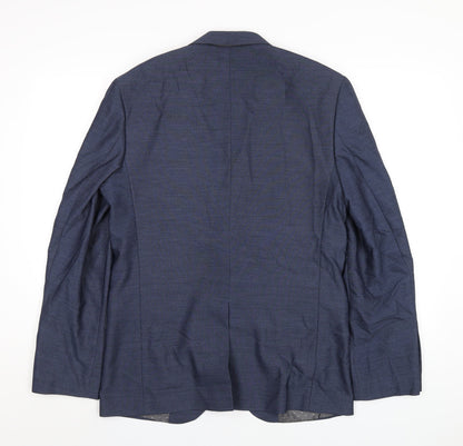 Mens UK Size 38 Cedar Wood State Regular Blue Suit Jacket