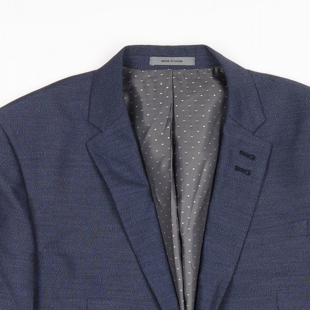Mens UK Size 38 Cedar Wood State Regular Blue Suit Jacket