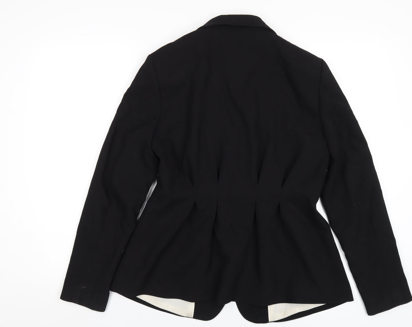 H&M Womens Black Polyester Jacket Blazer Size 14