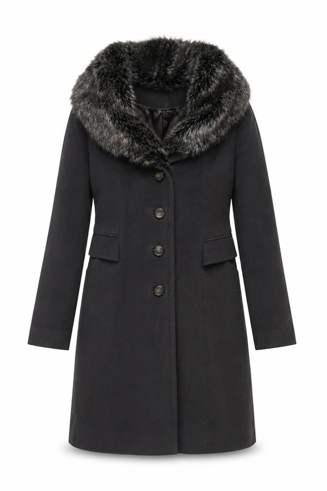 Womens UK Size 12 Kaliko Grey Overcoat