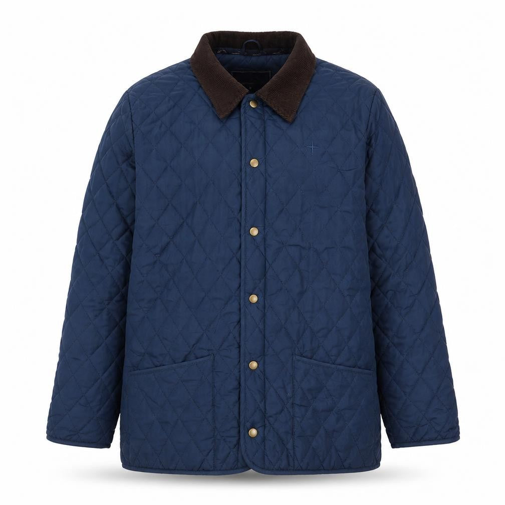 Mens UK Size M Mountain Life Blue Quilted Coat