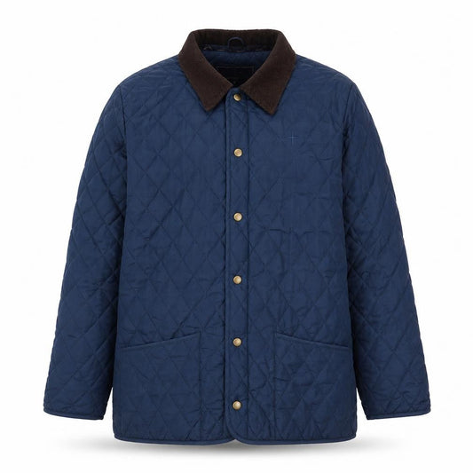 Mens UK Size M Mountain Life Blue Quilted Coat