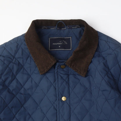 Mens UK Size M Mountain Life Blue Quilted Coat