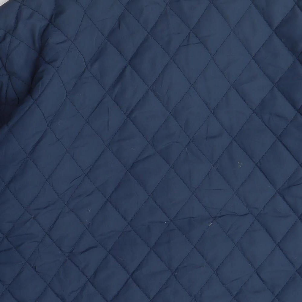 Mens UK Size M Mountain Life Blue Quilted Coat