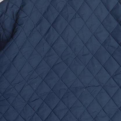 Mens UK Size M Mountain Life Blue Quilted Coat