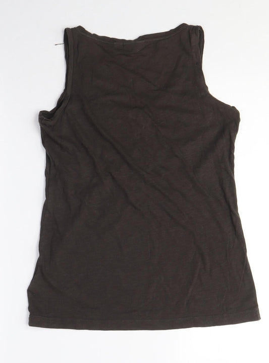 Mexx Women's Black Studded Scoop Neck Tank Top M