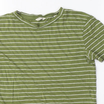 Jack Wills Unisex Green Striped T-Shirt M