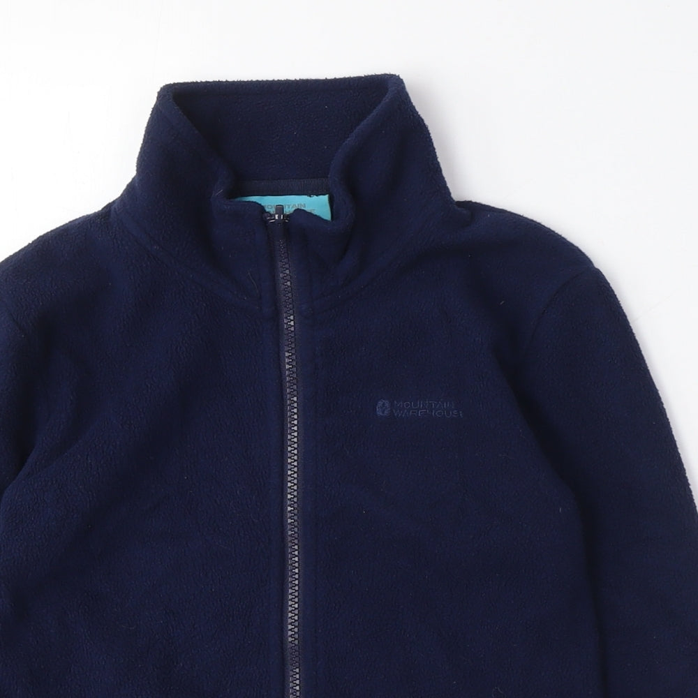 Mountain Warehouse Boys Blue Full Zip Fleece Hoodie - Size M