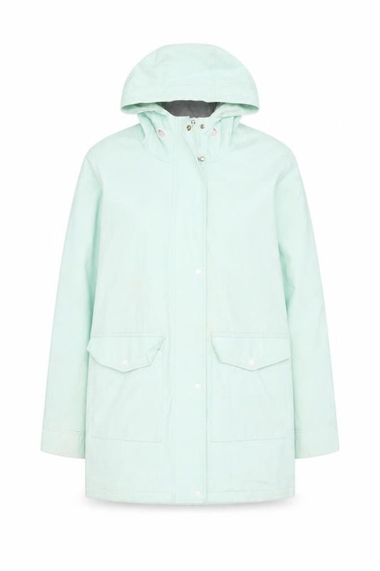 Charcoal Womens Blue Rain Coat Coat Size 12 Zip