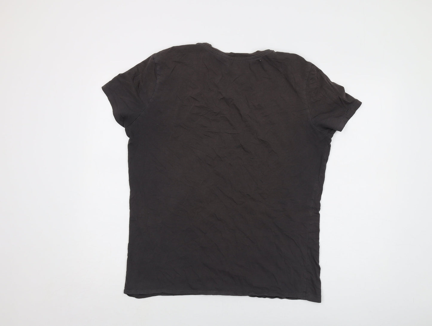 Lee Cooper Mens Grey Cotton T-Shirt Size L Crew Neck