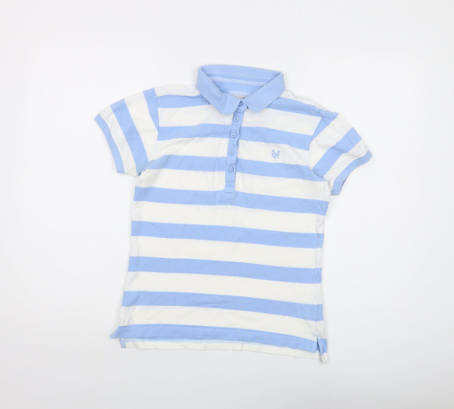 Womens UK Size 8 Crew Clothing Blue Basic Polo