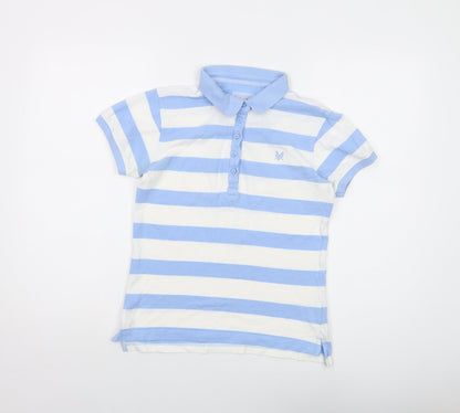 Womens UK Size 8 Crew Clothing Blue Basic Polo