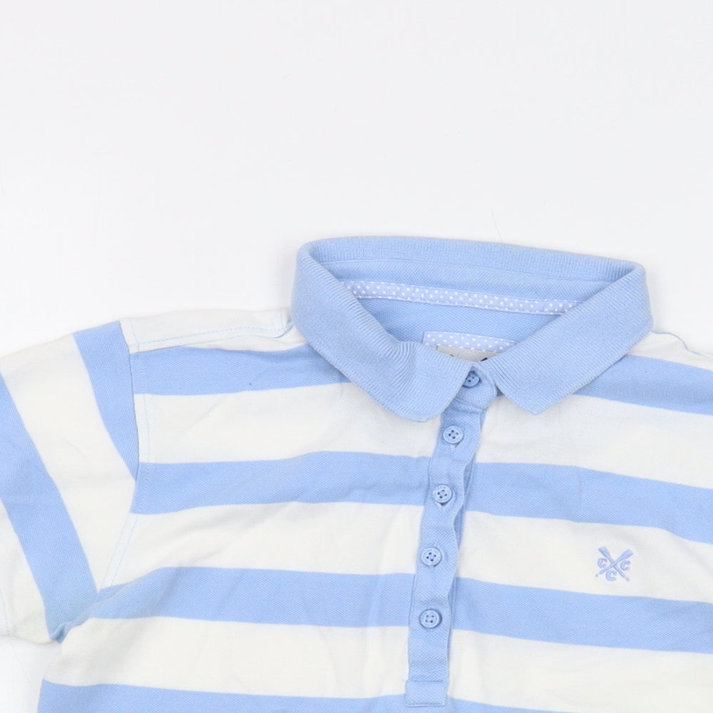 Womens UK Size 8 Crew Clothing Blue Basic Polo