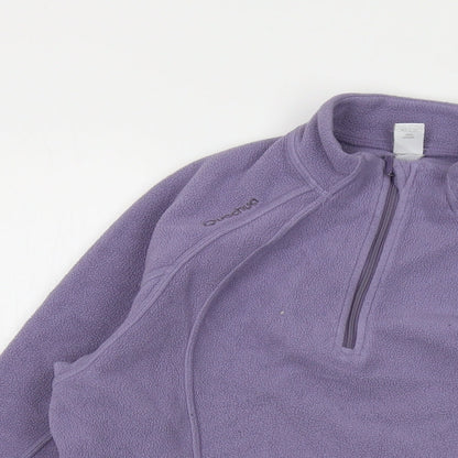 Quechua Womens Purple Polyester Pullover Sweatshirt Size M Zip