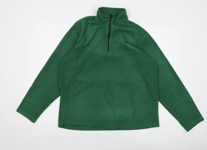 Mens UK Size M Lands' End Green Pullover Sweatshirt