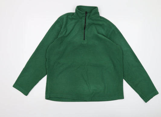 Mens UK Size M Lands' End Green Pullover Sweatshirt