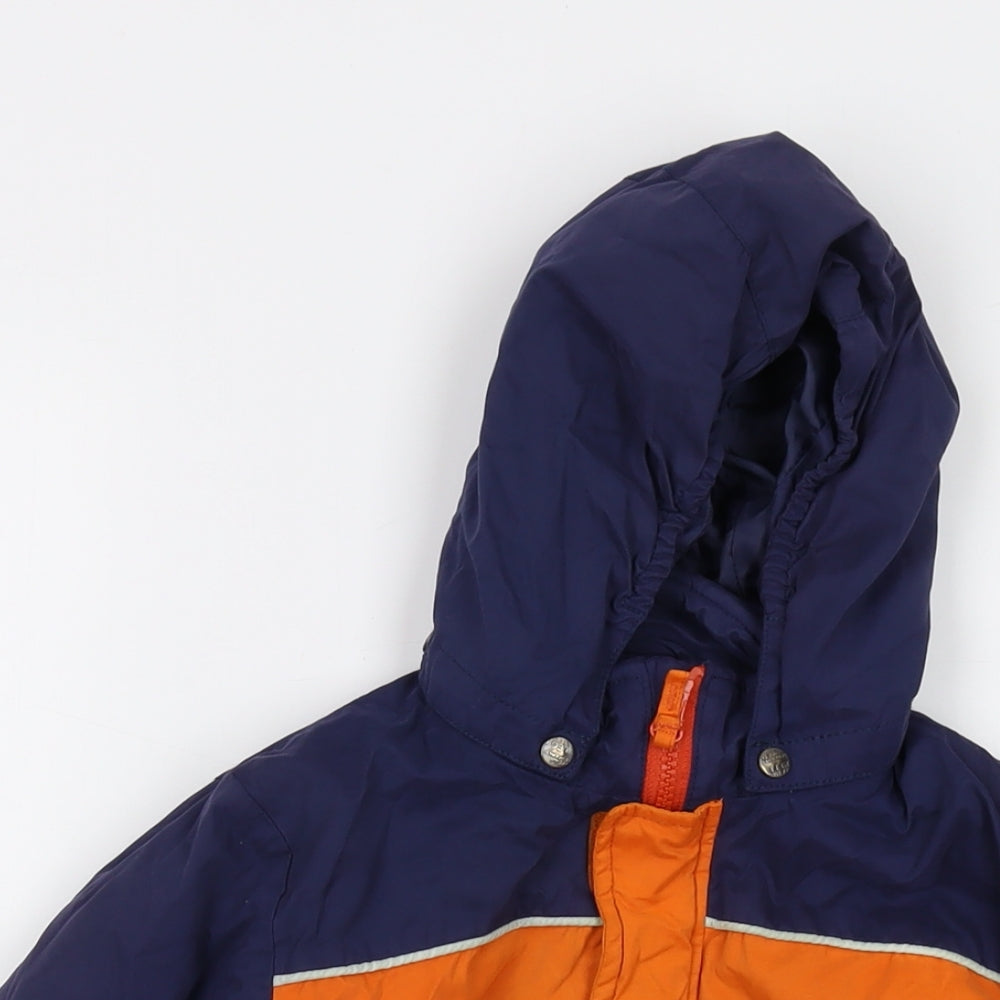 Close-up detail of LEGO girls’ orange jacket, size 6, years zip