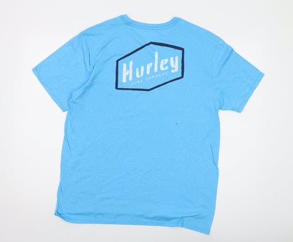 Mens UK Size L Hurley Blue  T-Shirt