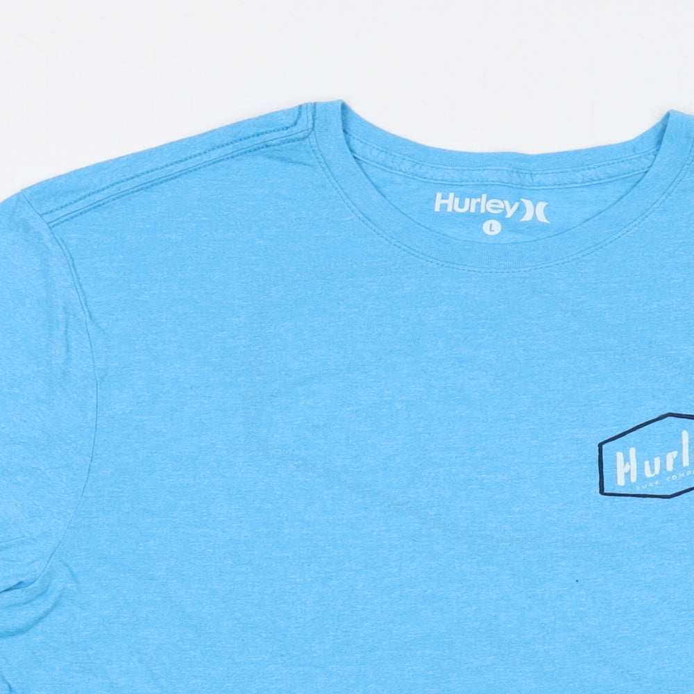 Mens UK Size L Hurley Blue  T-Shirt