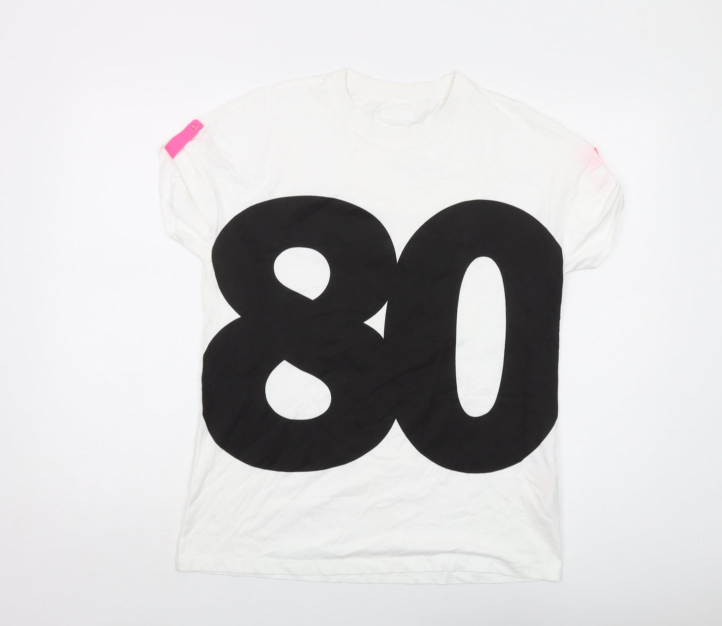 Womens UK Size S VERO MODA White Basic T-Shirt