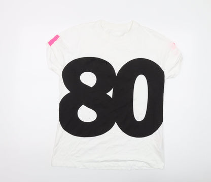 Womens UK Size S VERO MODA White Basic T-Shirt