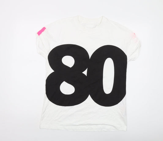 Womens UK Size S VERO MODA White Basic T-Shirt