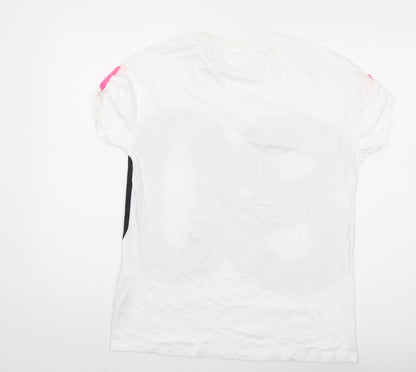 Womens UK Size S VERO MODA White Basic T-Shirt