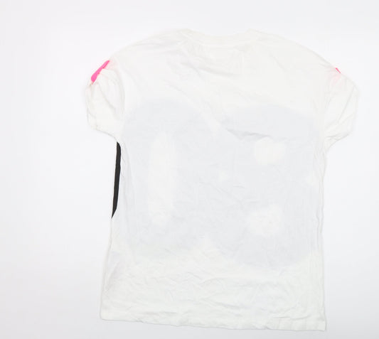 Womens UK Size S VERO MODA White Basic T-Shirt