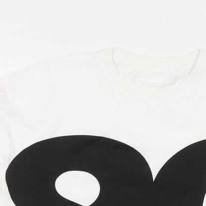 Womens UK Size S VERO MODA White Basic T-Shirt