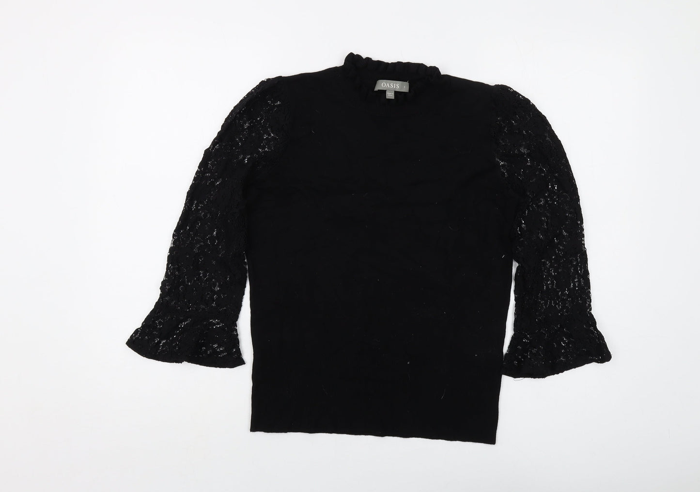 Womens UK Size S Oasis Black Pullover Jumper