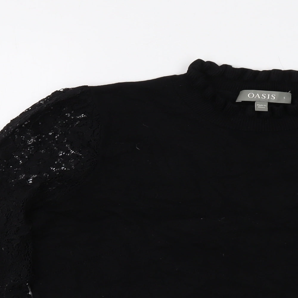 Womens UK Size S Oasis Black Pullover Jumper