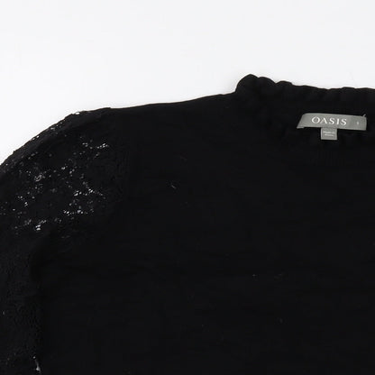Womens UK Size S Oasis Black Pullover Jumper