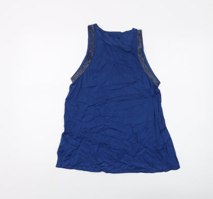 Womens UK Size 8 Warehouse Blue Basic Tank