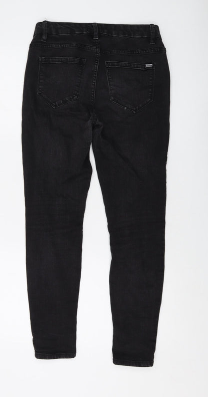 Kensie Womens Black Cotton Skinny Jeans Size 4 L27 in Regular Button