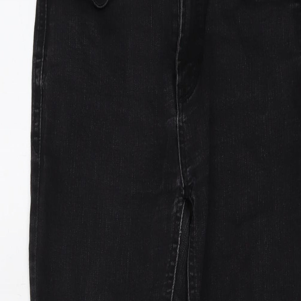 Kensie Womens Black Cotton Skinny Jeans Size 4 L27 in Regular Button