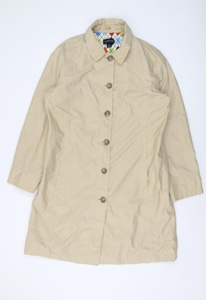 Womens UK Size 10 Lands' End Beige Overcoat