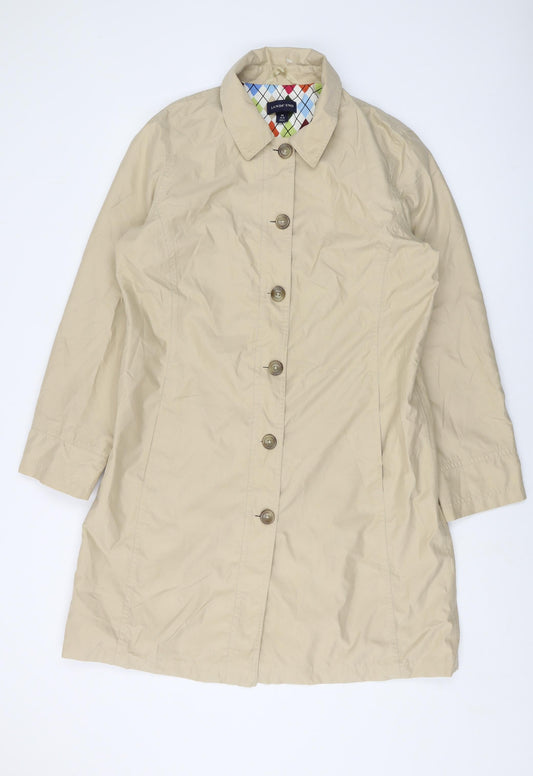 Womens UK Size 10 Lands' End Beige Overcoat
