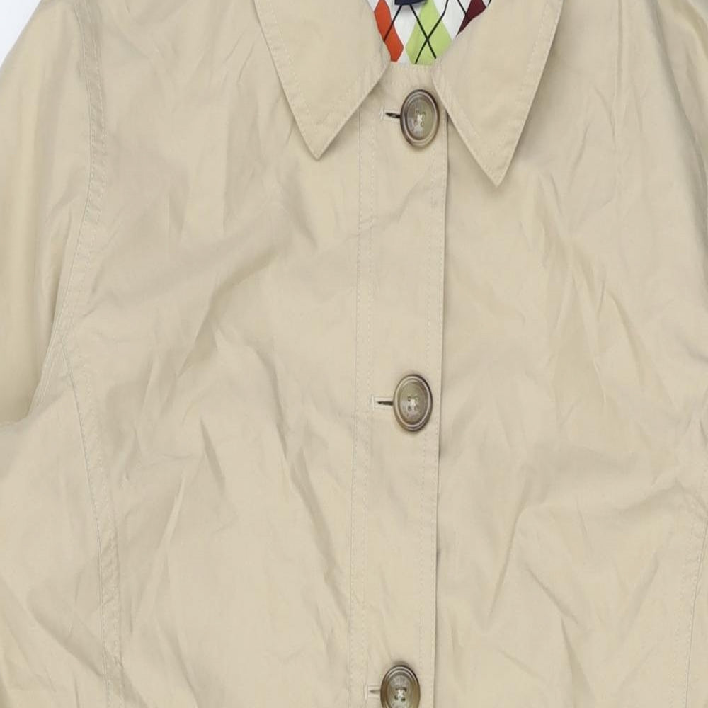Womens UK Size 10 Lands' End Beige Overcoat