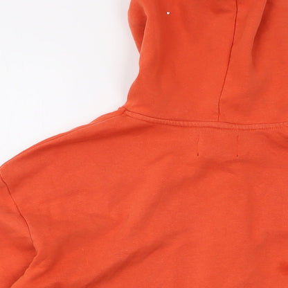 Pieces Womens Orange Cotton Pullover Hoodie Size M Pullover