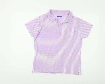 Womens UK Size 14 Reebok Purple Basic Polo