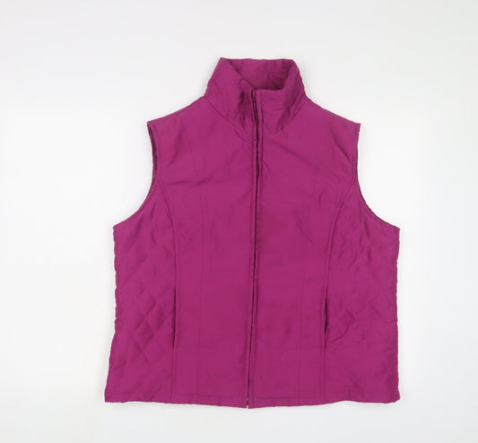 Womens UK Size 14 EWM Pink Gilet