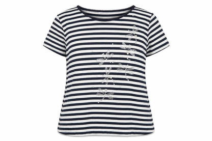 Womens UK Size L Punt Roma Blue Basic T-Shirt