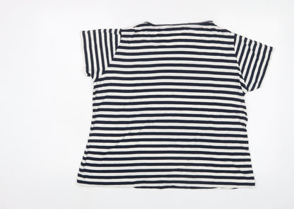 Womens UK Size L Punt Roma Blue Basic T-Shirt
